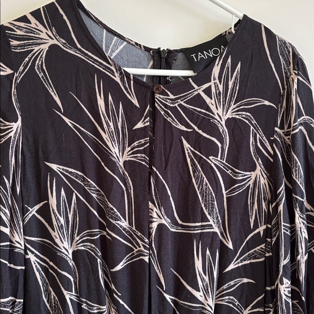 Tanoa bird of paradise long sleeve romper Hawaii tropical spring summer - Picture 3 of 7